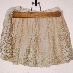 A nude formal skirt